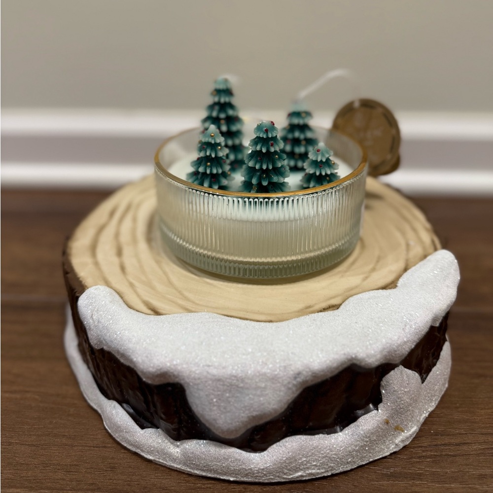 NWT VIRAL Aspen Winter Forest Christmas Holiday Scented Green Tree Balls Candle